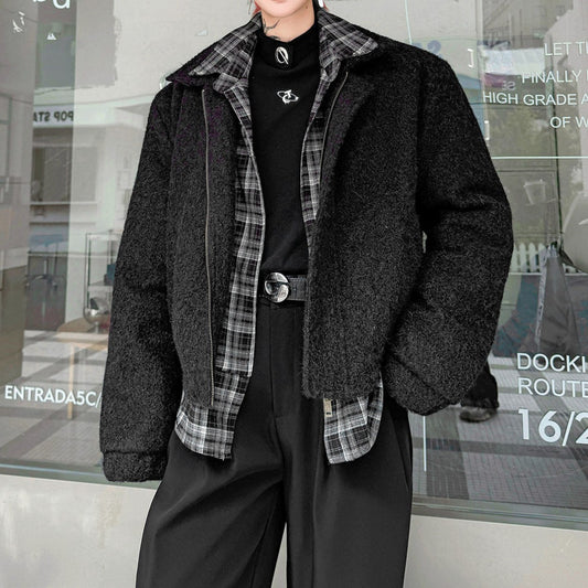 レイヤードテイスト ショートレングス ジップジャケット