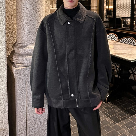 ジップカラー ウールジャケット