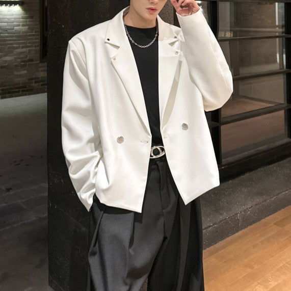 ダブルブレスト ショートレングス テーラードジャケット