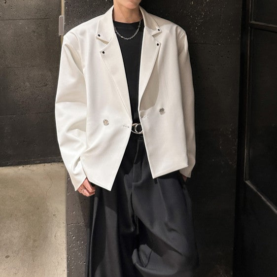 ダブルブレスト ショートレングス テーラードジャケット