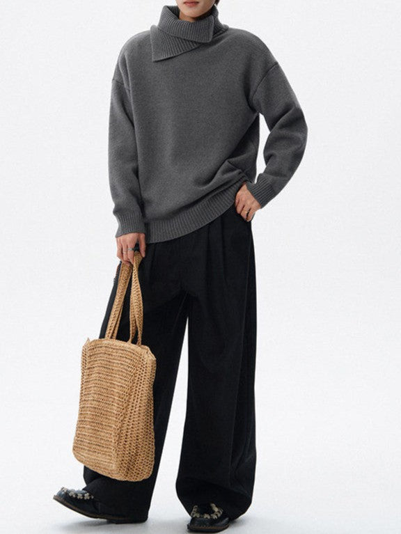 デザイナーズタートルネック ニットセーター