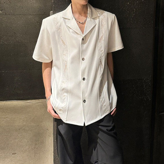 エンブロイダリー ハーフスリーブシャツ