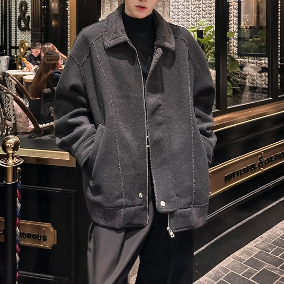 ジップカラー ウールジャケット