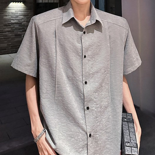 オールドスタイル パッドショルダー ハーフスリーブシャツ