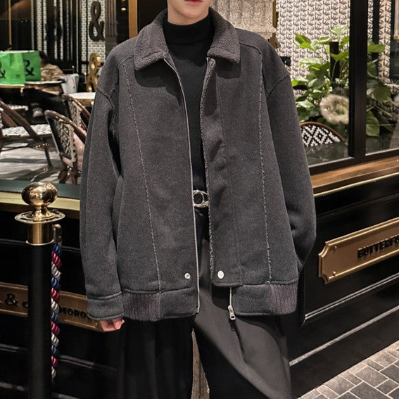 ジップカラー ウールジャケット