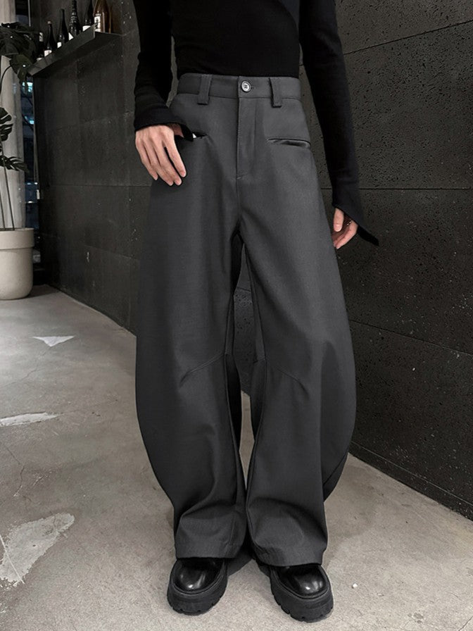 フロントポケット ワイドレッグパンツ