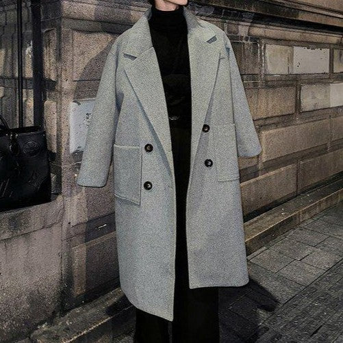 ダブルブレスト ウールトレンチコート