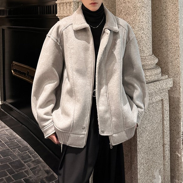 ジップカラー ウールジャケット