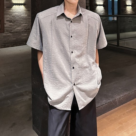 オールドスタイル パッドショルダー ハーフスリーブシャツ
