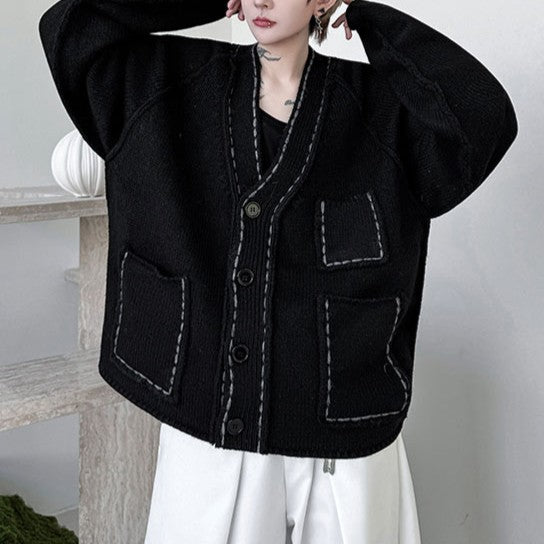 ポケットデザイン ニットカーディガン