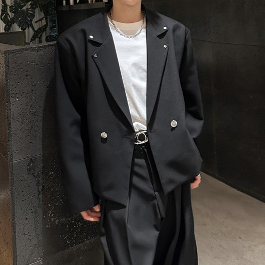 ダブルブレスト ショートレングス テーラードジャケット