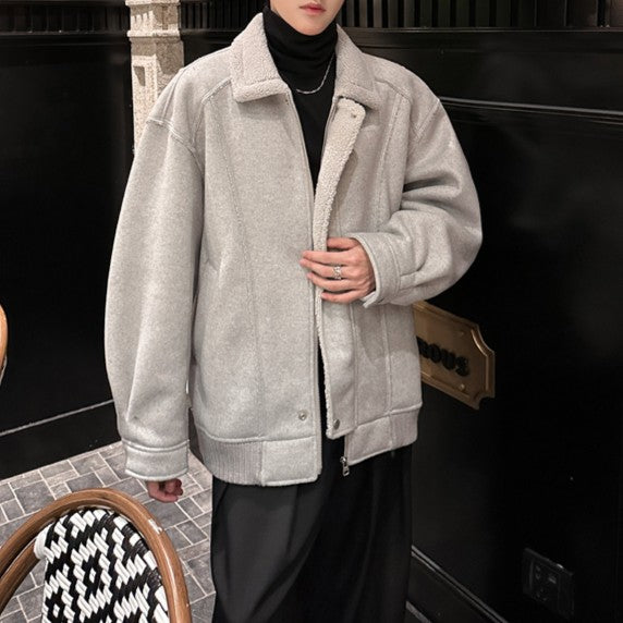 ジップカラー ウールジャケット