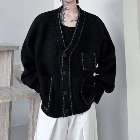 ポケットデザイン ニットカーディガン