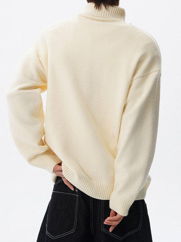 デザイナーズタートルネック ニットセーター