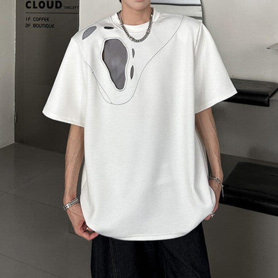 カッティングホールデザイン ハーフスリーブTシャツ