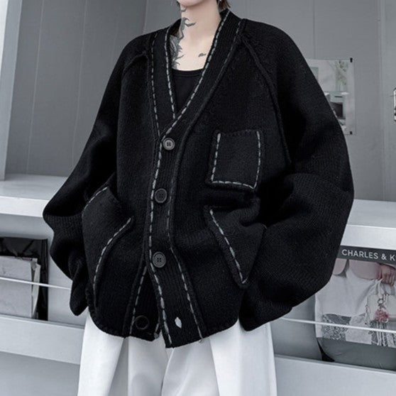 ポケットデザイン ニットカーディガン