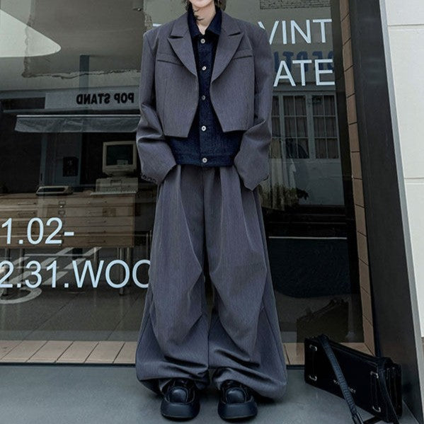 フェイクレイヤード ツートンカラー セットアップ