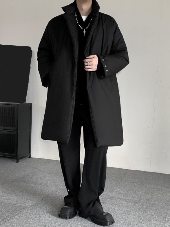 ダークカラー ミドルレングス パディッドコート