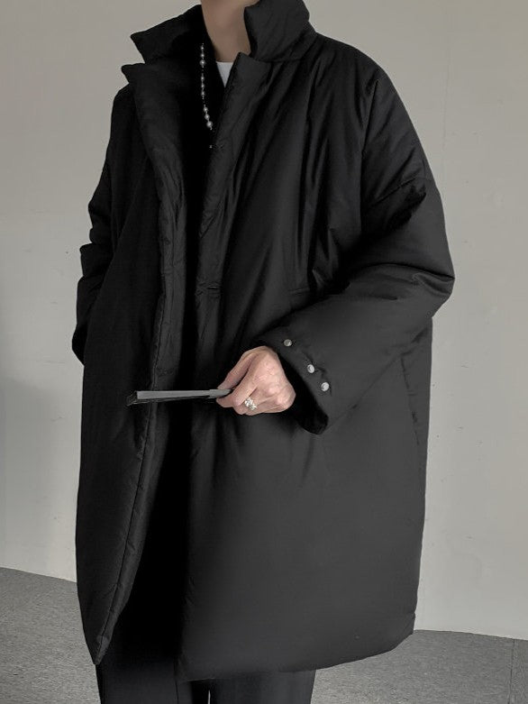 ダークカラー ミドルレングス パディッドコート