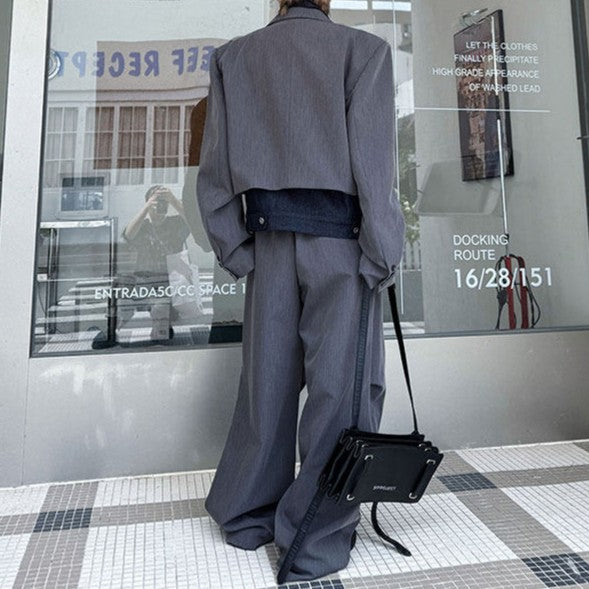 フェイクレイヤード ツートンカラー セットアップ