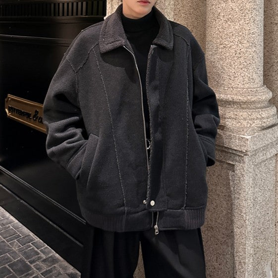 ジップカラー ウールジャケット