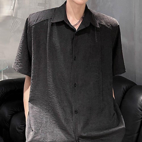 オールドスタイル パッドショルダー ハーフスリーブシャツ