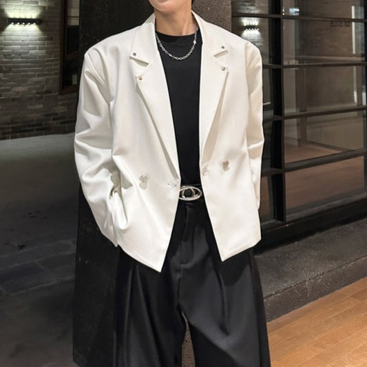 ダブルブレスト ショートレングス テーラードジャケット