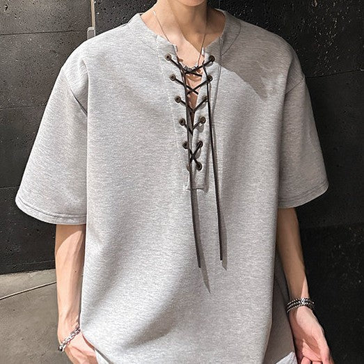 レースアップタイプ ハーフスリーブTシャツ