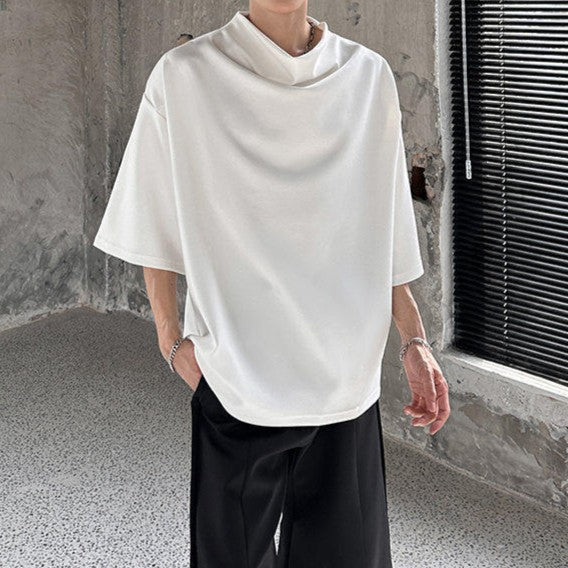 リラクシング ハイネック ハーフスリーブTシャツ