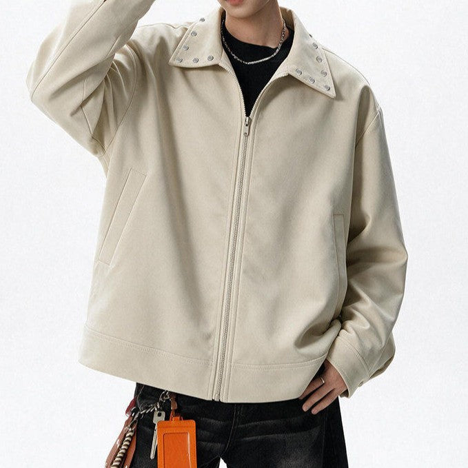 リベットカラー スエードコーチジャケット