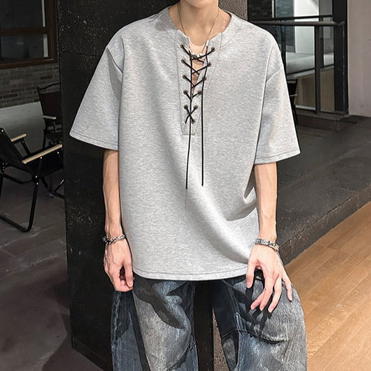 レースアップタイプ ハーフスリーブTシャツ