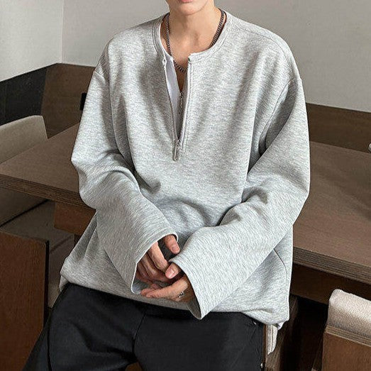 ハーフジップ ロングスリーブ プルオーバー