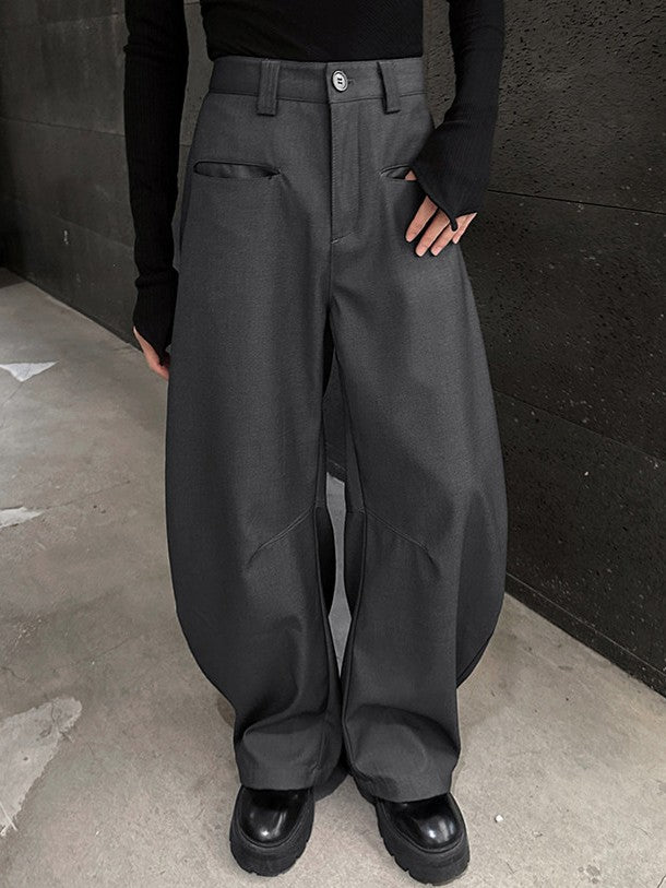 フロントポケット ワイドレッグパンツ