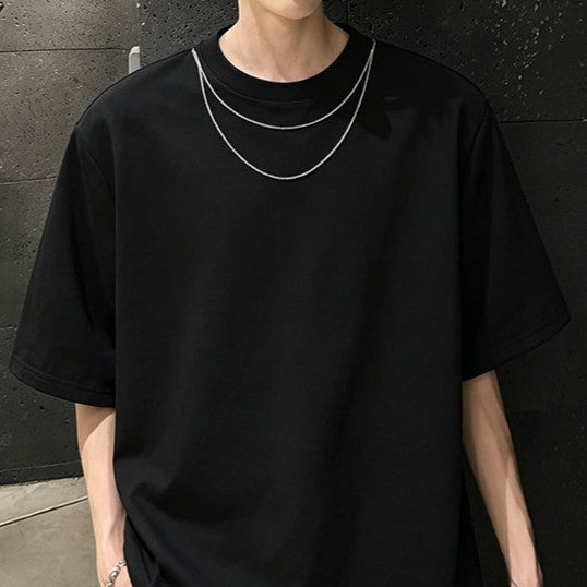 ツインチェーンデコレート ハーフスリーブＴシャツ