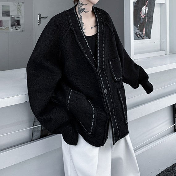 ポケットデザイン ニットカーディガン