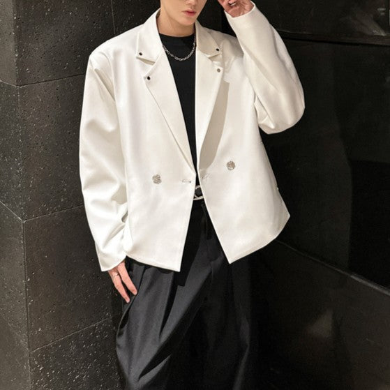 ダブルブレスト ショートレングス テーラードジャケット