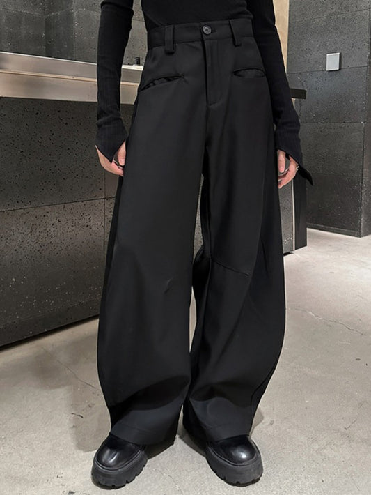 フロントポケット ワイドレッグパンツ