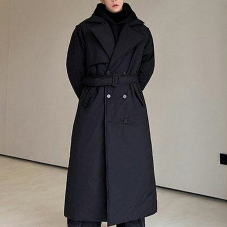 コットンパディング ベルティッド ロングコート