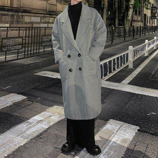 ダブルブレスト ウールトレンチコート