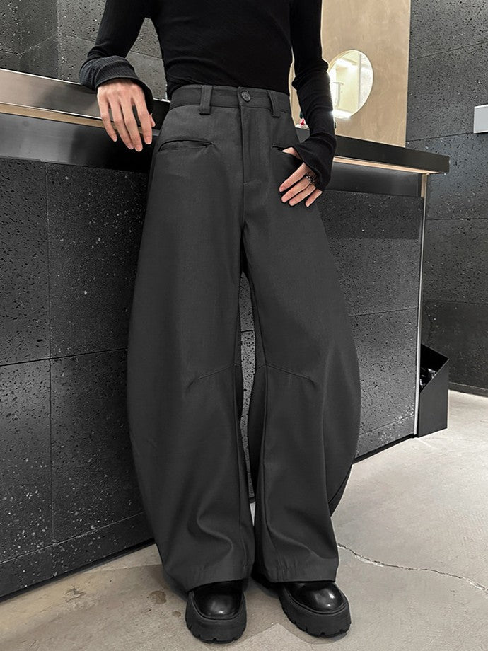 フロントポケット ワイドレッグパンツ