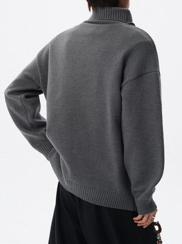 デザイナーズタートルネック ニットセーター