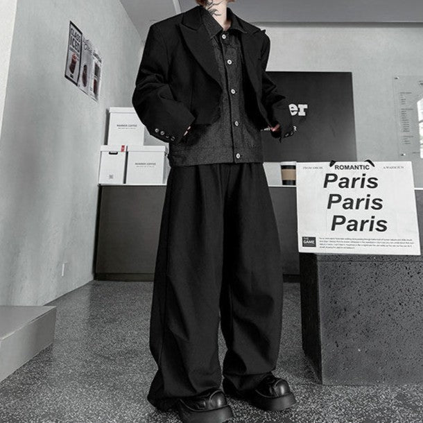 フェイクレイヤード ツートンカラー セットアップ