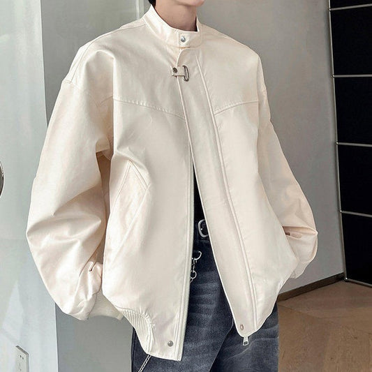 スタンドカラー ジッパー ワークジャケット