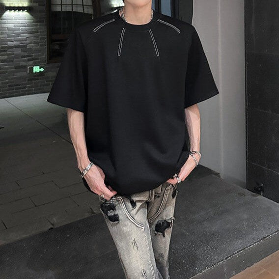 レイディアル クルーネック ハーフスリーブTシャツ