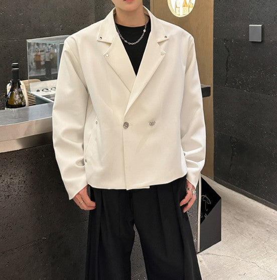 ダブルブレスト ショートレングス テーラードジャケット